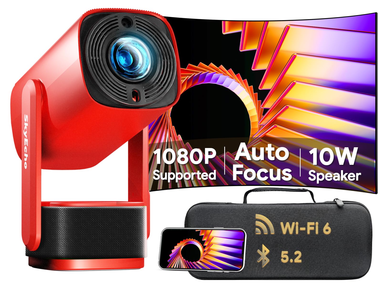 Amazon.com: SkyEcho [Auto Focus] Mini Projector with WiFi and